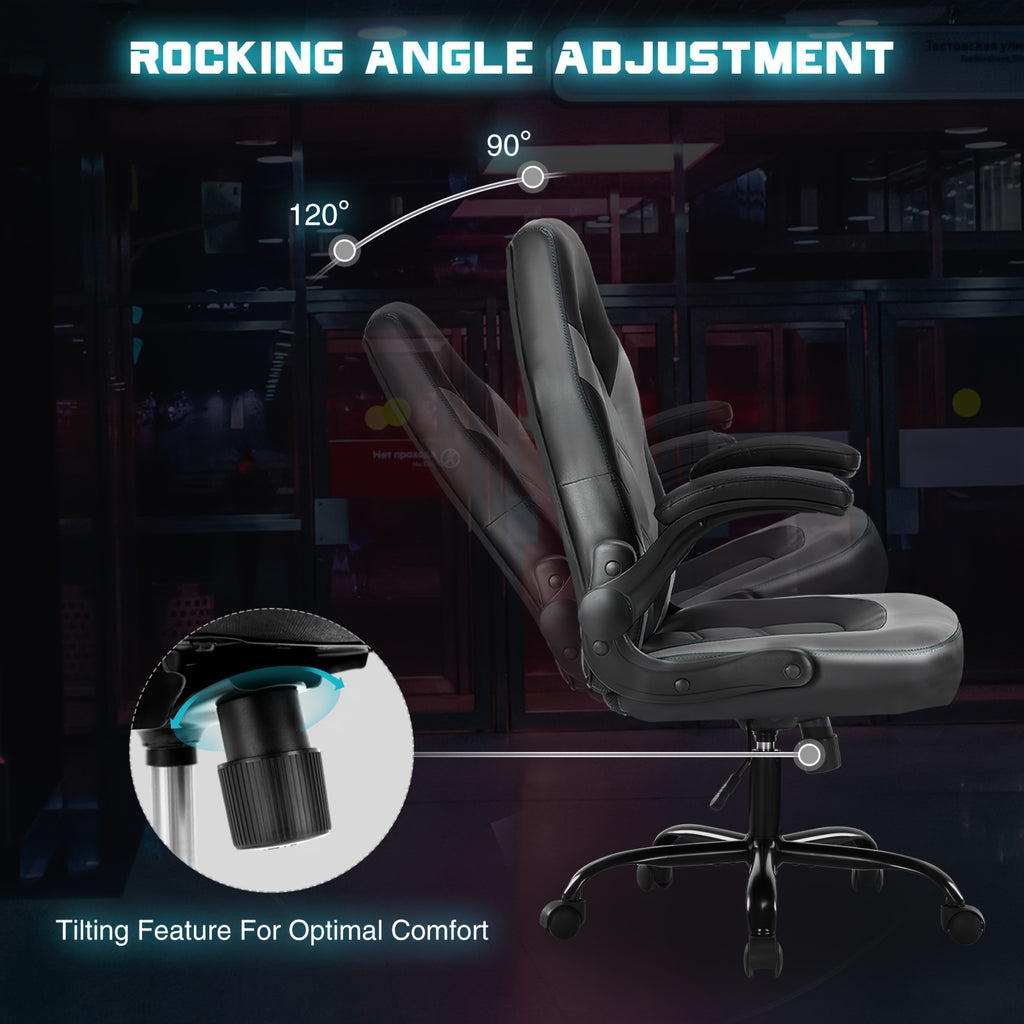 Sweetcrispy PU Leather Gaming Chair