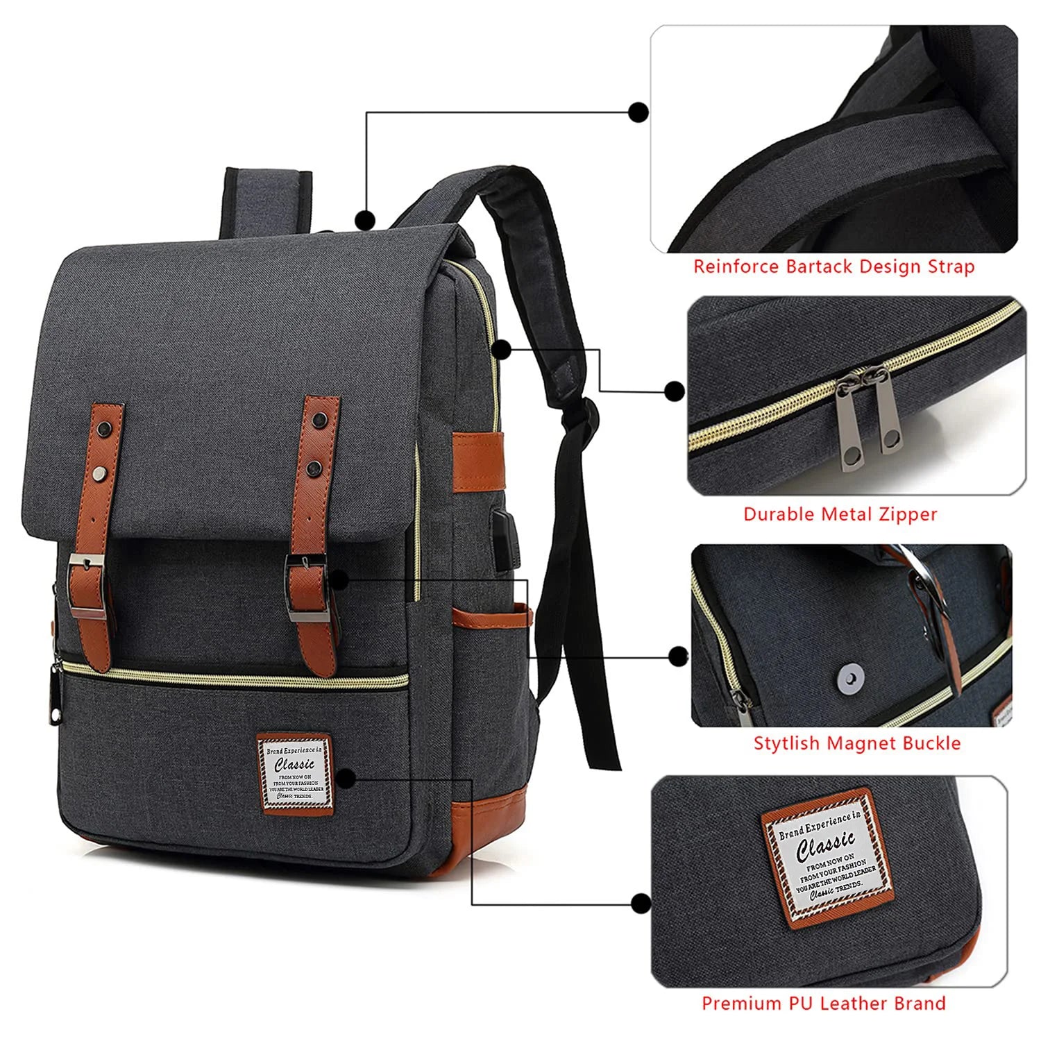 AOLIDA Large-Capacity Computer Backpack