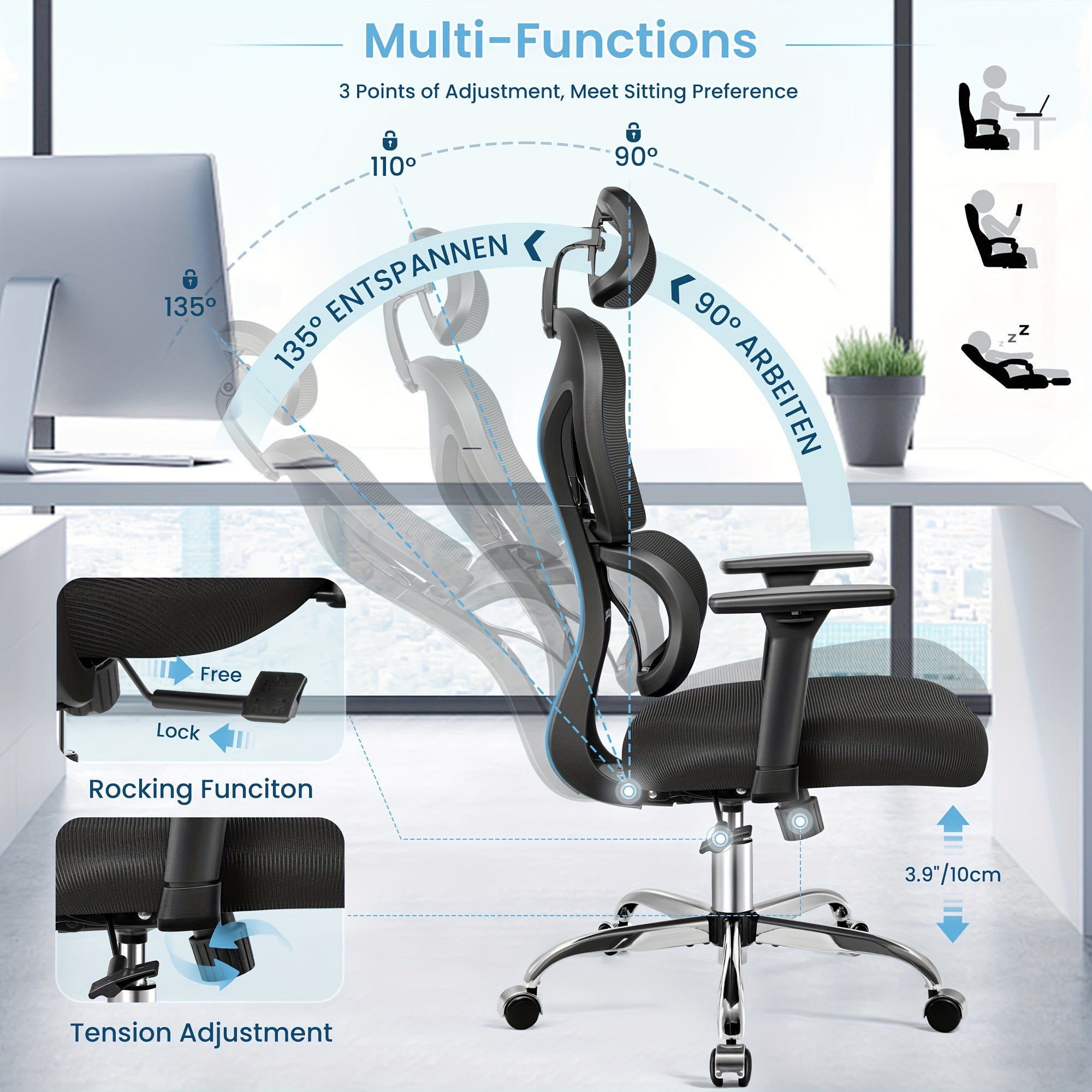 KERDOM Ergonomic Chair