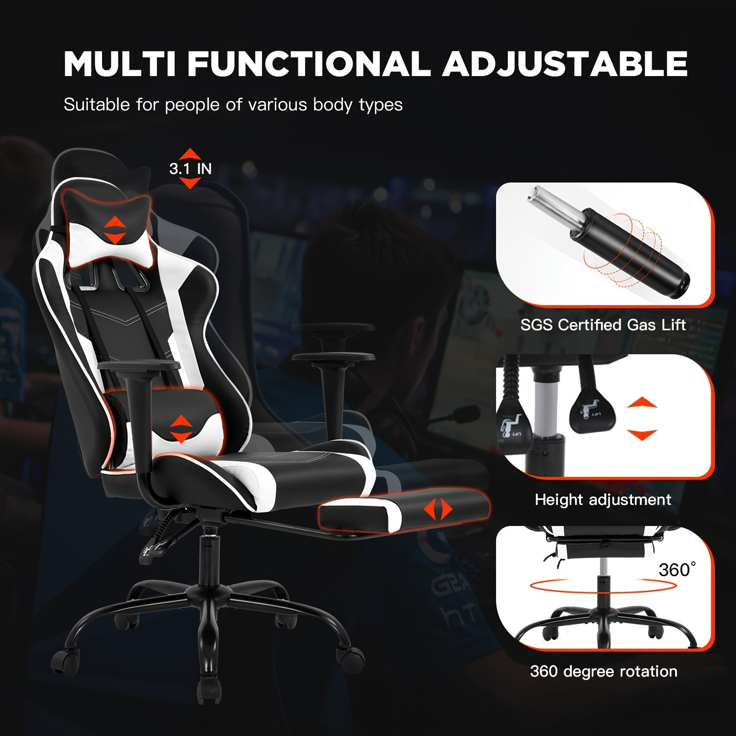 DOPINMIN Ergonomic Gaming Chair